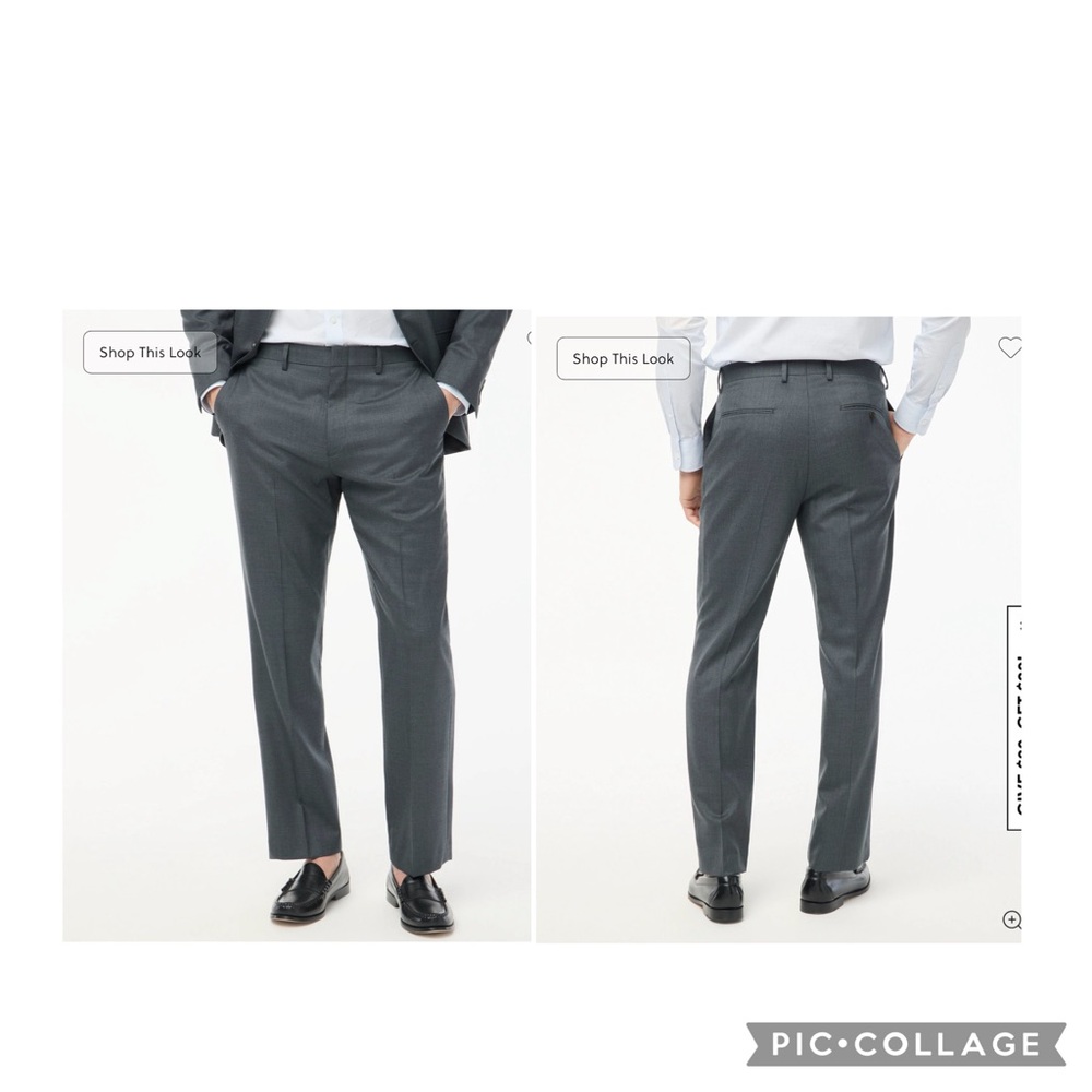 J.Crew Mens Thompson Slim Fit Suit Worsted Wool Gray jacket 36S pant 30 waist - Picture 13 of 17
